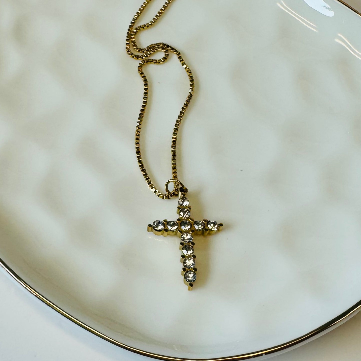 Victoria Zircon Cross Necklace