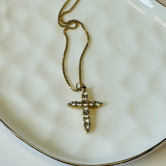 Victoria Zircon Cross Necklace