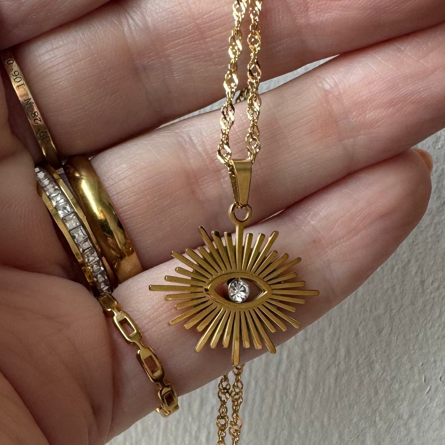 Zircon Evil Eye Necklace