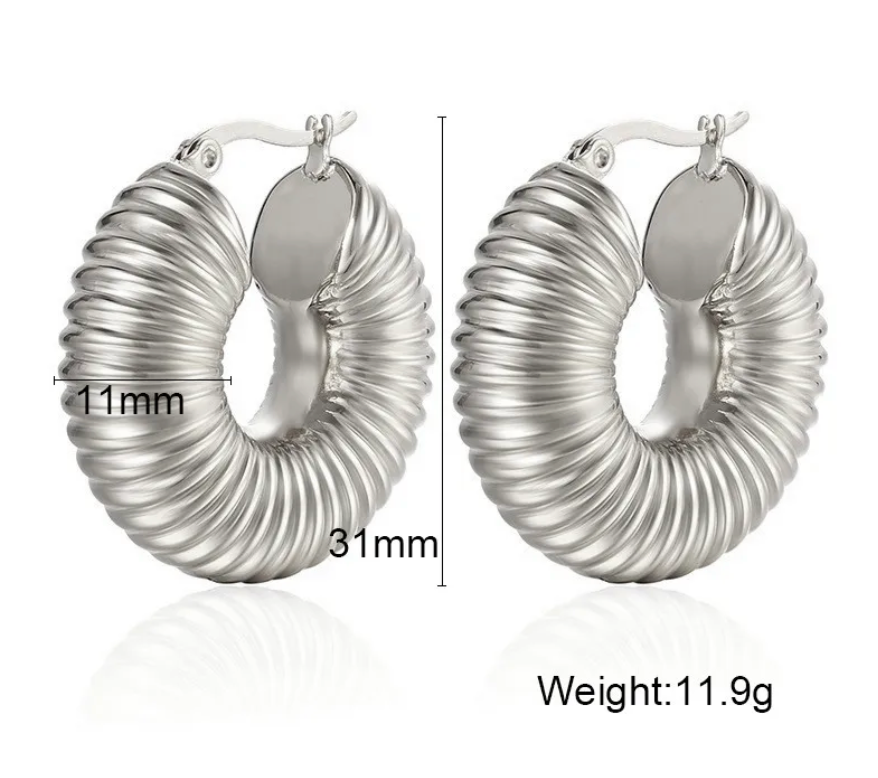 She's All That Croissant Hoop Earrings