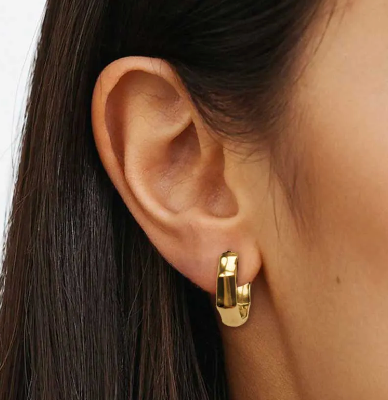 Jenna Bamboo Hoop Earring
